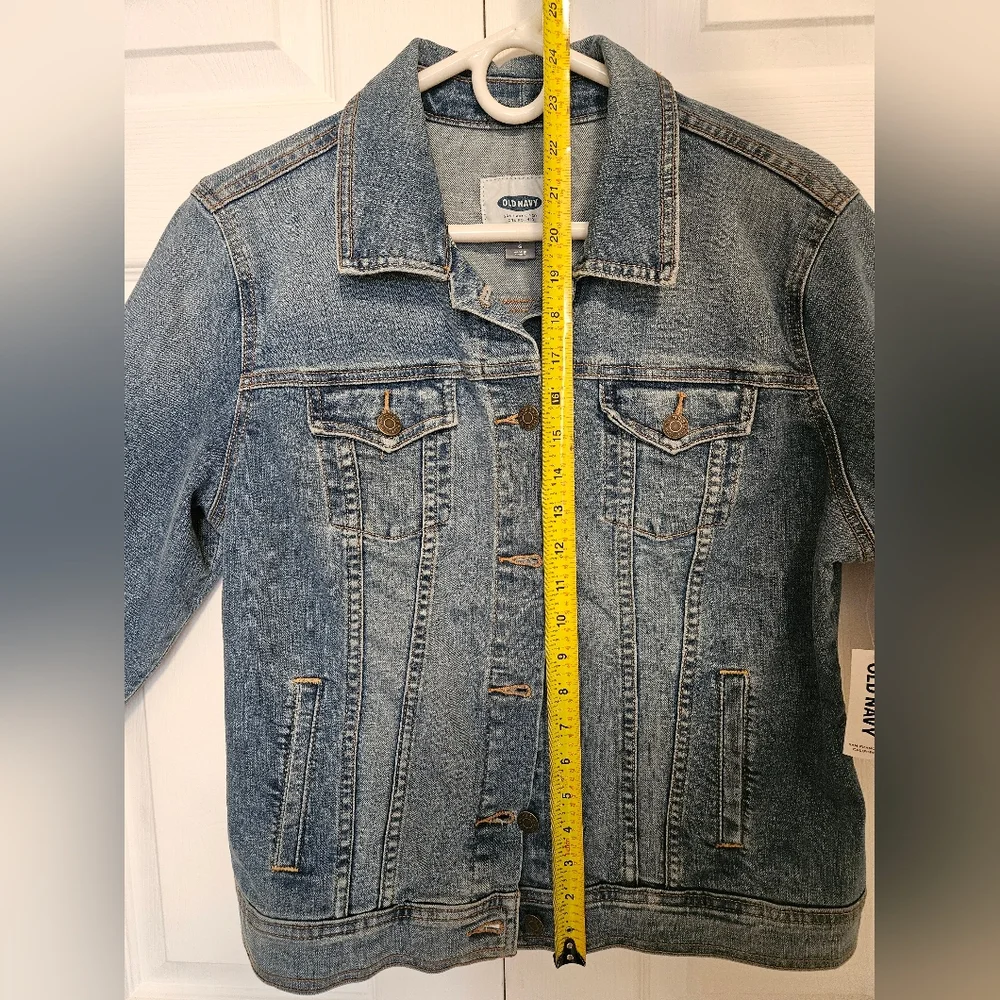 Old Navy Denim (Jean) Trucker Jacket Womens Size L - Picture 7 of 8